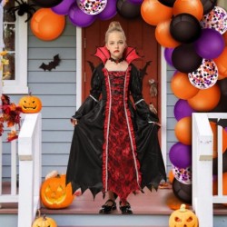 Royal Vampire Costume Set for Girls Halloween Dress Up Party Gothic Victorian Vampiress Queen Role Play Toys $28.90 Kids' Cos...