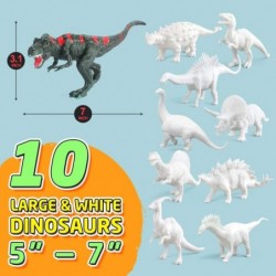 Kids Arts Crafts Set Dinosaur Toy Painting Kit - 10 Dinosaur Figurines Decorate Your Dinosaur Create a Dino World Painting To...