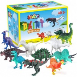 Kids Arts Crafts Set Dinosaur Toy Painting Kit - 10 Dinosaur Figurines Decorate Your Dinosaur Create a Dino World Painting To...