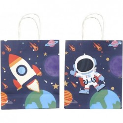 12 PCS Space Gift Bags Planet Galaxy Space Astronaut Party Favor Bags Goodie Bags Paper Treat Bags with Handles for Kids Birt...