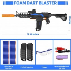 Toy Gun for Nerf Guns Automatic Sniper Rifle 3 Modes Burst Electric Toy Foam Blaster with 120 Bullets 2 Magazines & Goggles D...