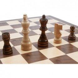 GSE Chess Set 15" x 15" Wooden Chess Game Set - Folding Chess Board Set with Chess Pieces & Storage Box - Wooden Chess Set Bo...