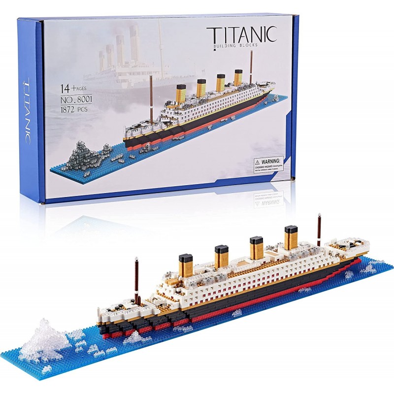 Titanic Toys Building Set Model Kit for Adults and Kids Mini Building Blocks 1872 Pieces with Color Package(New Version) $60....