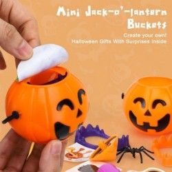 Halloween Party Favors for Kids Bulk Halloween Toys Prefilled Pumpkins Buckets Halloween Pinata Stuffers Halloween Bucket Goo...