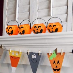 Halloween Party Favors for Kids Bulk Halloween Toys Prefilled Pumpkins Buckets Halloween Pinata Stuffers Halloween Bucket Goo...