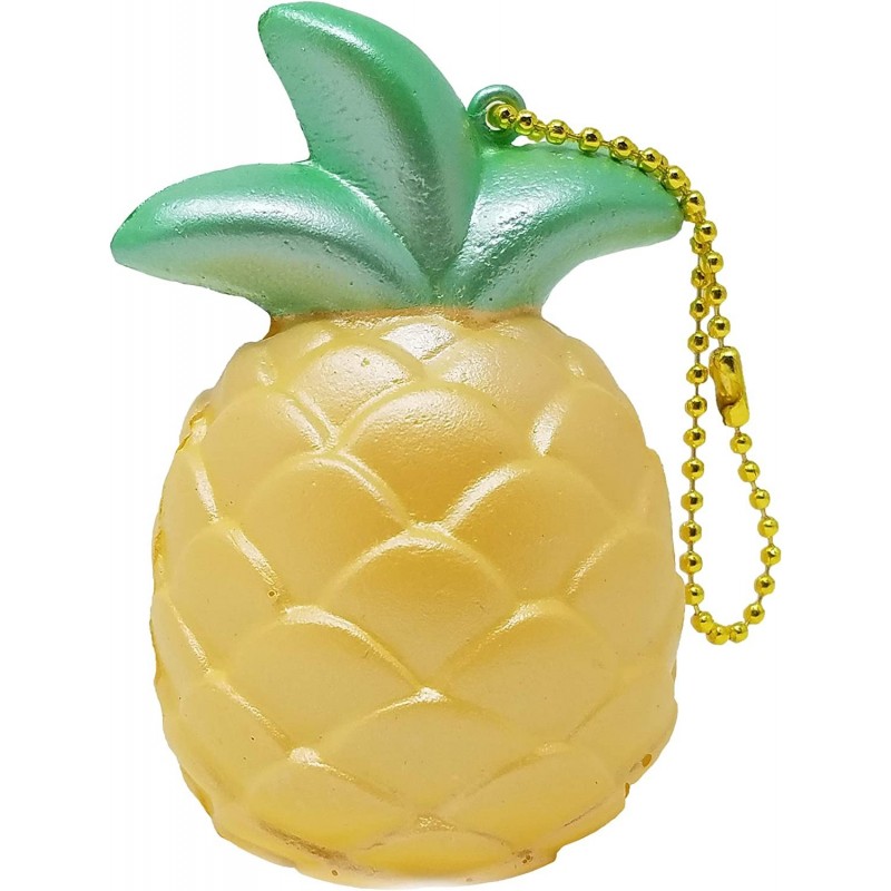 Cutie Pineapple Fruits Slow Rising Squishy Toy Keychain (Yellow 3 Inch) Birthday Gift Boxes Party Favors Stress Balls Prop De...