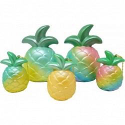 Cutie Pineapple Fruits Slow Rising Squishy Toy Keychain (Yellow 3 Inch) Birthday Gift Boxes Party Favors Stress Balls Prop De...