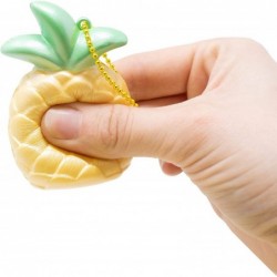 Cutie Pineapple Fruits Slow Rising Squishy Toy Keychain (Yellow 3 Inch) Birthday Gift Boxes Party Favors Stress Balls Prop De...