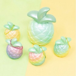 Cutie Pineapple Fruits Slow Rising Squishy Toy Keychain (Yellow 3 Inch) Birthday Gift Boxes Party Favors Stress Balls Prop De...