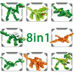 Dinosaur Building Blocks 8-in-1 Dinosaur Building Toys 391 PCS Dinotrux Building Sets for Kids Dinosaur Building Kit Dinosaur...