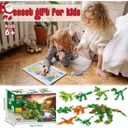 Dinosaur Building Blocks 8-in-1 Dinosaur Building Toys 391 PCS Dinotrux Building Sets for Kids Dinosaur Building Kit Dinosaur...