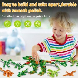 Dinosaur Building Blocks 8-in-1 Dinosaur Building Toys 391 PCS Dinotrux Building Sets for Kids Dinosaur Building Kit Dinosaur...