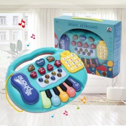 Children's Educational Multi-Function Electronic Organ Early Education in The Semester Analog Phone Colorful Piano Soft Light...