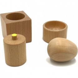 Set of Wooden Pincer Grasp and Egg Cup Puzzles Pincer Puzzles First Puzzles Montessori Toys for 6 Months+ Fine Motor Skills L...