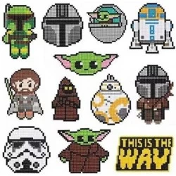 Star Wars Diamond Painting Stickers Baby Yo-da Diamond Painting for Kids Mandalorian Diamond Painting Kits for Kids Big Diamo...