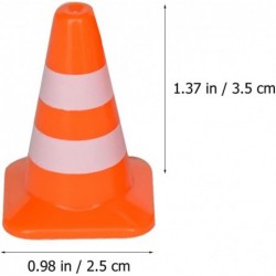 14pcs Miniature Traffic Cones Traffic Signs Mini Traffic Signs Roadblock Cone Pretend Play Toys for Sand Table Engineering Co...