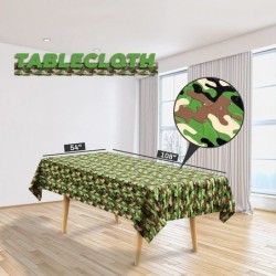 Camo Birthday Party Supplies Serves 16 Army Party Decorations for Boys Complete Pack Includes Camo Tablecloth Plates Napkins ...