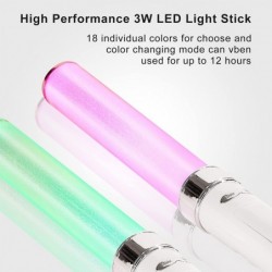 18 Colors Changing Glow Sticks LED Light Stick Party Supplies Resuable 2 Modes Flashing Light Glowsticks Glow in Dark Party S...