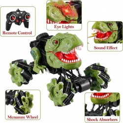 Monster Trucks for Boys Dinosaur Remote Control Car with Music and Led Lights Kids Outdoor Toys 360°Rotation RC Car Toys for ...