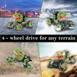 Monster Trucks for Boys Dinosaur Remote Control Car with Music and Led Lights Kids Outdoor Toys 360°Rotation RC Car Toys for ...