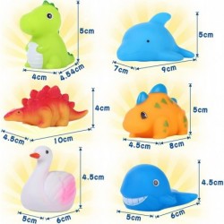 Baby Bath Toys 12 Pcs Light Up Floating Animal Toys Set Bathtub Toys Flashing Color Changing Light for Baby Toddler Nephew Sh...