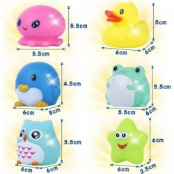 Baby Bath Toys 12 Pcs Light Up Floating Animal Toys Set Bathtub Toys Flashing Color Changing Light for Baby Toddler Nephew Sh...