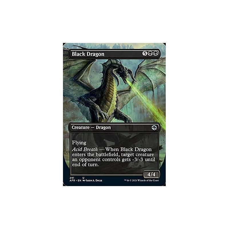 Magic: the Gathering - Black Dragon (291) - Borderless - Foil - Adventures in The Forgotten Realms $13.22 Trading Cards & Acc...