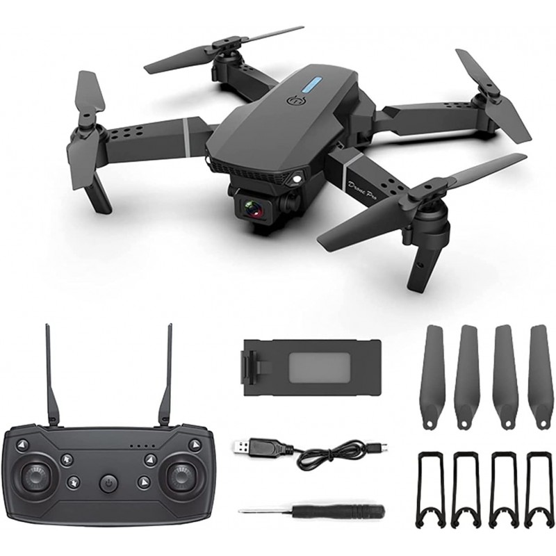 2021 Latest Waterproof Professional RC Drone with 4K Camera Rotation Drone Dual for Kids and Adults E88 Pro Rotation HD Wide ...