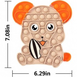 2 Pack Cute Hamster Popper Toy Push Popping Sensory Squeezing Cartoon Animal Toys for Kid’s Calming Autism Special Needs Adul...