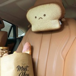 Toast Bread Plush Toy Car Headrest Pillow Funny Food Plush Toy Pillows Small Cute Stuffed Plush Toast Sofa Pillow Cushion Toy...