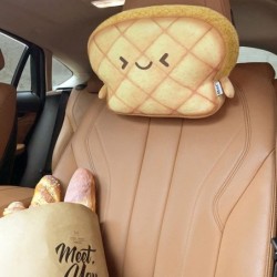 Toast Bread Plush Toy Car Headrest Pillow Funny Food Plush Toy Pillows Small Cute Stuffed Plush Toast Sofa Pillow Cushion Toy...