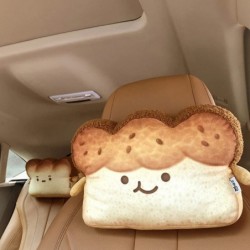 Toast Bread Plush Toy Car Headrest Pillow Funny Food Plush Toy Pillows Small Cute Stuffed Plush Toast Sofa Pillow Cushion Toy...