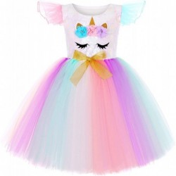 Girls Unicorn Costume LED Light Up Unicorn Dress Up Birthday Gifts Princess Dress for Halloween Party 3-8Years $44.53 Kids' C...