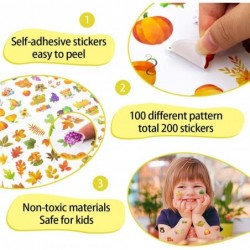 Thanksgiving Stickers Watercolor Autumn Stickers Fall Yellow Leaves Pumpkin Harvest Sticker 200 Assortment 8 Sheets $18.18 Ki...