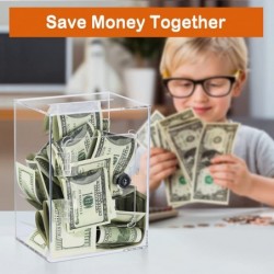 Piggy Bank with Lock and Keys for Reuse Clear Acrylic Money Bank for Kids Boys Girls Adults (2022 Upgraded New Version) $63.7...