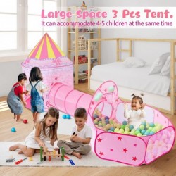 3pc Princess Fairy Tale Xmas Gift Kids Play Tent Oval Crawl Tunnel Ball Pit for Toddlers Indoor & Outdoor Playhouse Castle To...