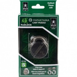 Padlock Hanayama Cast Metal Brain Teaser Puzzle (Level 5) Puzzles For Kids & Adults Ages 12 & Up Green $16.89 Brain Teaser Pu...