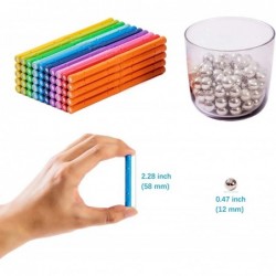 145pcs Magnetic Toys Upgraded 2.28 inches Building Sticks Set for Kids Magnet Games (10 Colors) $34.93 Toy Magnetic Building ...