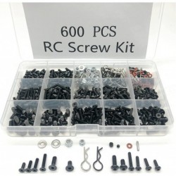 600pcs Universal RC Screw Kit Screws Assortment Set Hardware Fasteners for Traxxas Axial Redcat HPI Arrma SCX10 Losi 1/8 1/10...