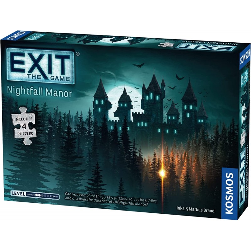 EXIT: Nightfall Manor (with Jigsaw Puzzles) | EXIT: The Game – A Kosmos Game | Family-Friendly Jigsaw Puzzle-Based at-Home Es...