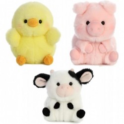 World Pig Cow and Chicken Stuffed Animal Plush Toy | Farm Animals Theme | Bundle of 3 Rolly Pet Items 5 inches Each $41.12 St...