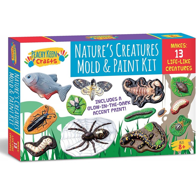 Mould and Paint Your Own Creepy Crawlers Craft Set - Make Paintable Plaster Bug Figurines That Glow in The Dark $37.14 Craft ...