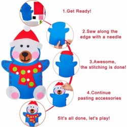 6Pcs Hand Puppet Making Kit for Kids Creative DIY Make Your Own Puppets Art Craft Non-Woven Fabric Puppet Storytelling Role P...