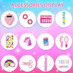 18 Inch Girl Doll Clothes and Accessories for Doll School Play Set Includes Suitcase Clothes Sticker Class Schedule Card Comb...