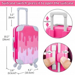 18 Inch Girl Doll Clothes and Accessories for Doll School Play Set Includes Suitcase Clothes Sticker Class Schedule Card Comb...