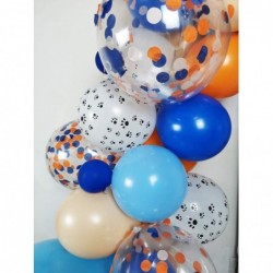 115 Pack Blue Orange Dog Theme Party Balloons Garland Decorations 18" 10" 5" Bulk Balloons Blue Orange Skin Colors for Kids F...