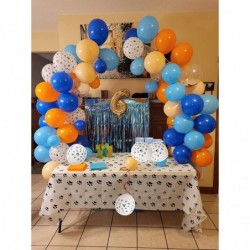 115 Pack Blue Orange Dog Theme Party Balloons Garland Decorations 18" 10" 5" Bulk Balloons Blue Orange Skin Colors for Kids F...