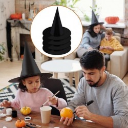 5pcs Small Size Halloween Witch Hats Costume & Cosplay Witch Hat Decoration Wizard Hat Accessories for Kids Party Favors Fest...