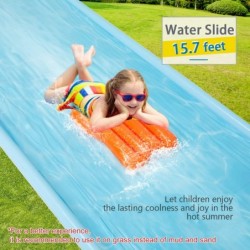 Lawn Slip and Slide Water Slip with 2 Bodyboards 15.7Ft Spraying Inflatable Water Slide Backyard and Outdoor Swimming Pool Ga...