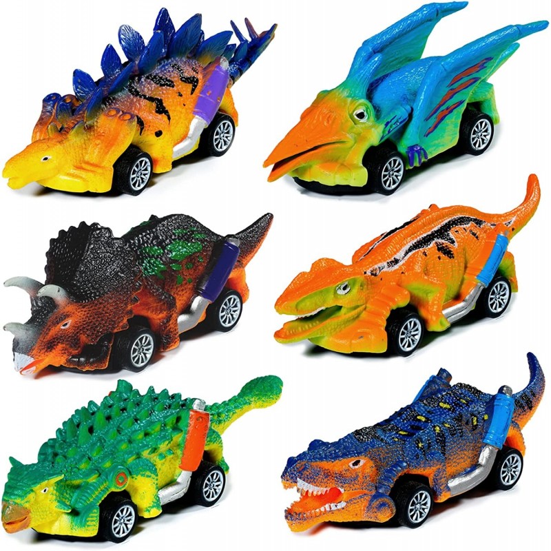 Dinosaur Toys 6 Pcs Pull Back Cars Dinosaur Toys for Kids 3-5 Toddler Boy Toys Age 3 4 5 and Up Dinosaur Car Toys for 3-7 Yea...